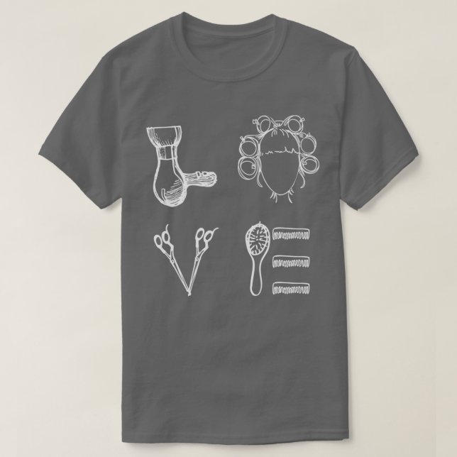 Kärlek Hairdresser T Shirt (Design framsida)