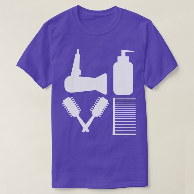 Kärlek Hairdressing T Shirt (Design framsida)