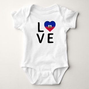 Kärlek - Haiti Flagga T Shirt
