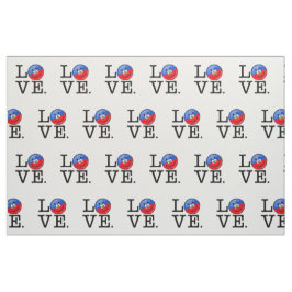 Kärlek Haiti som ler flagga Tyg