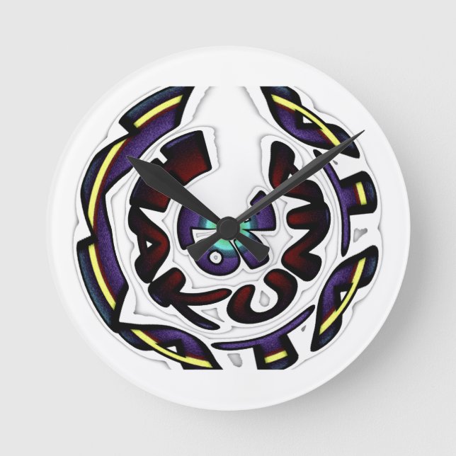 Kärlek Hakuna Matata Art Skriv ut Rund Klocka (Framsida)