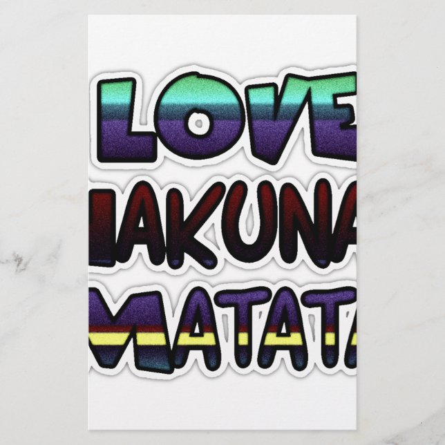 Kärlek Hakuna Matata-gåvor (Framsida)