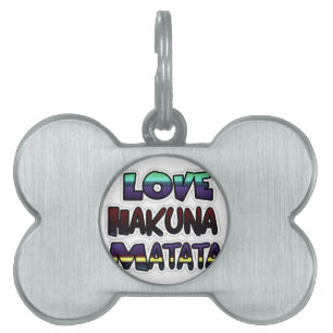 Kärlek Hakuna Matata-gåvor Namnbricka Husdjur