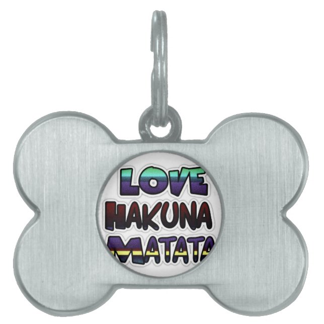 Kärlek Hakuna Matata-gåvor Namnbricka Husdjur (Framsidan)