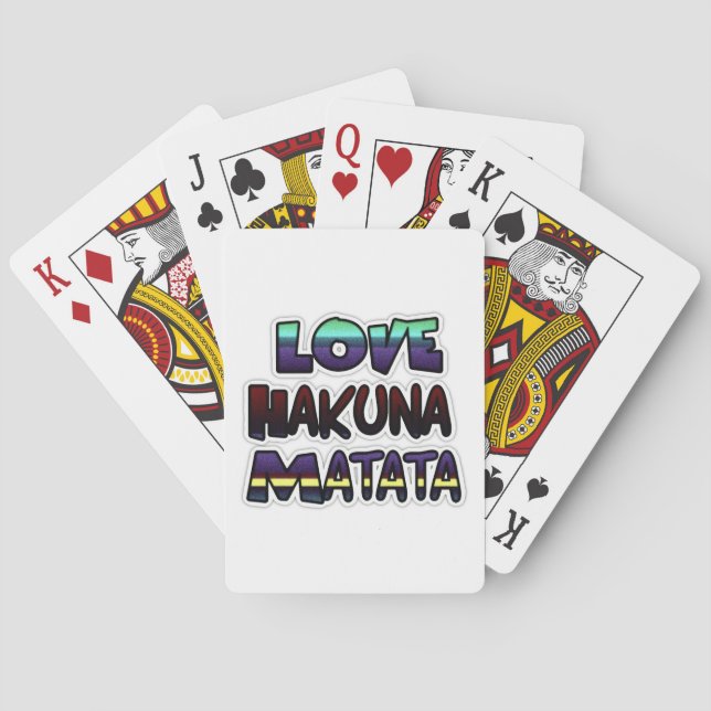 Kärlek Hakuna Matata-gåvor Spel Kort (Baksidan)