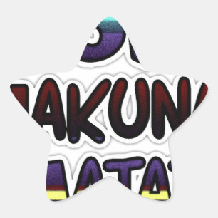 Kärlek Hakuna Matata-gåvor Stjärnformat Klistermärke