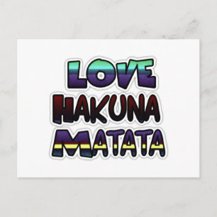 Kärlek Hakuna Matata-gåvor Vykort