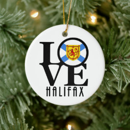 KÄRLEK Halifax Nova Scotia Julgransprydnad Keramik