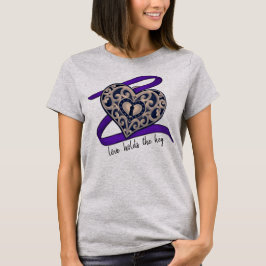 Kärlek håller nyckel till min hjärtlåda t shirt