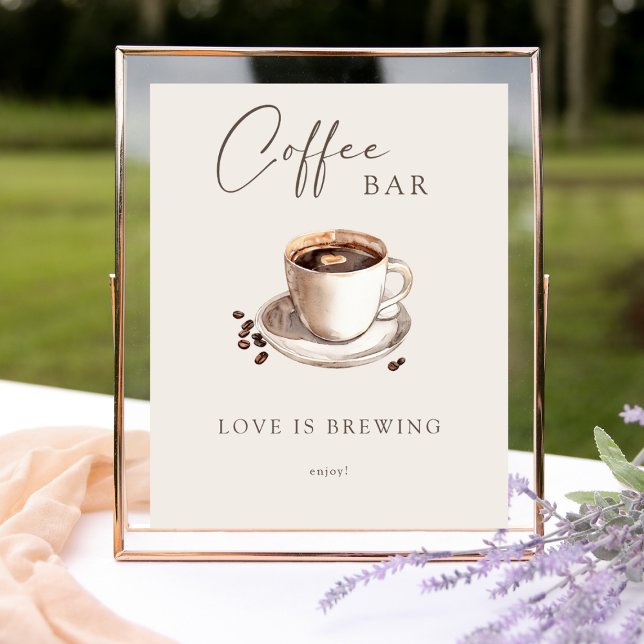 Kärlek håller på att bryta Cofee Pub Sign Poster (Skapare uppladdad)