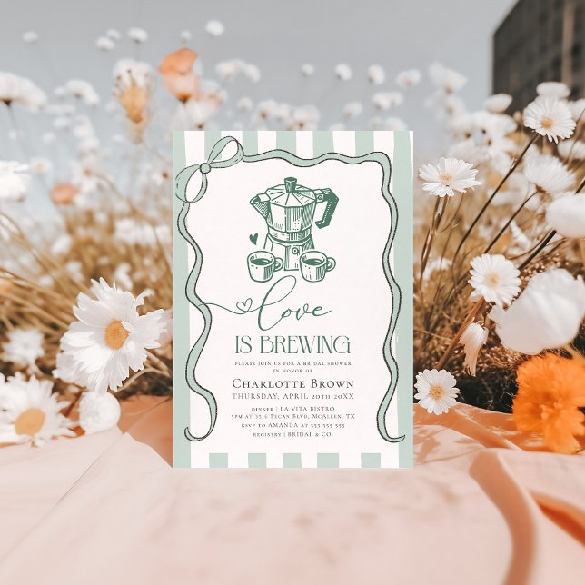 Kärlek håller på att bryta den moderna kaffeMöhipp Inbjudningar (Skapare uppladdad)