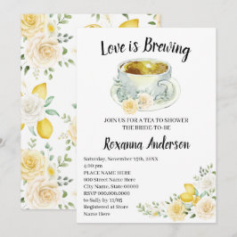 Kärlek håller på att bryta Lemons & Ro Tea Möhippa Inbjudningar