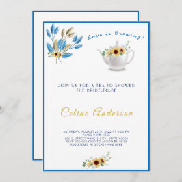 Kärlek håller på att bryta Möhippan för Tea-inbjud Inbjudningar