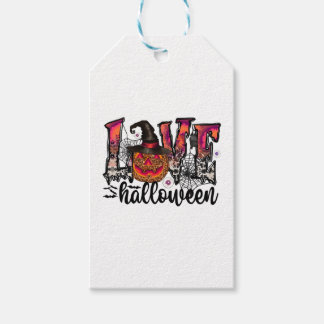 kärlek Halloween Presentetikett