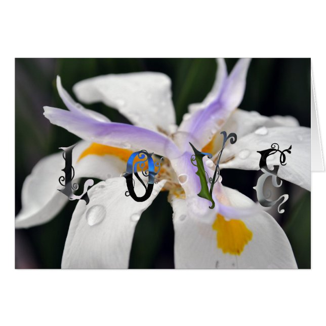 Kärlek Hälsningskort (Framsidan Horizontal)