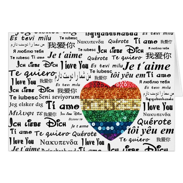 Kärlek Hälsningskort (Framsidan Horizontal)