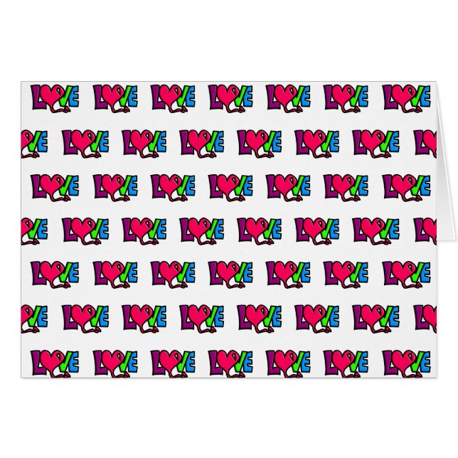 Kärlek Hälsningskort (Framsidan Horizontal)