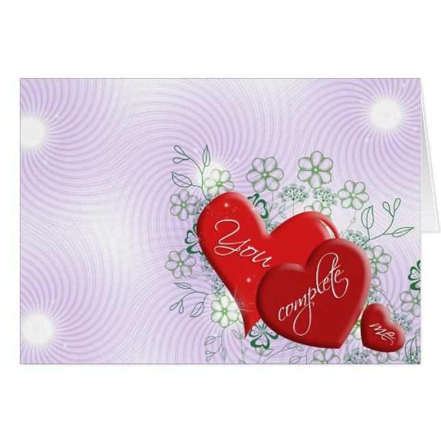 Kärlek Hälsningskort (Framsidan Horizontal)