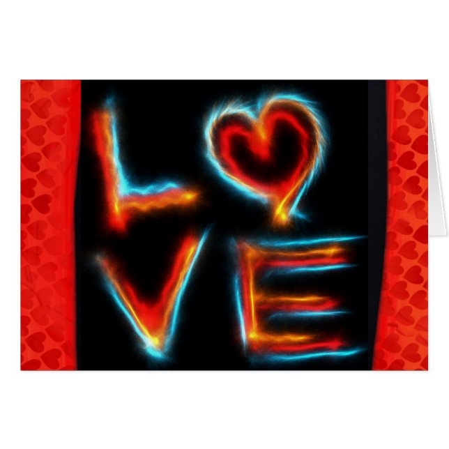 Kärlek Hälsningskort (Framsidan Horizontal)