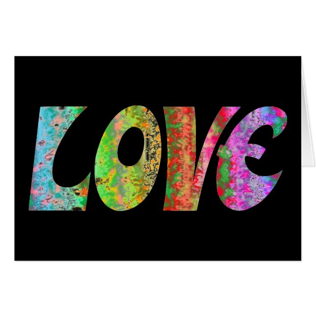 Kärlek Hälsningskort (Framsidan Horizontal)