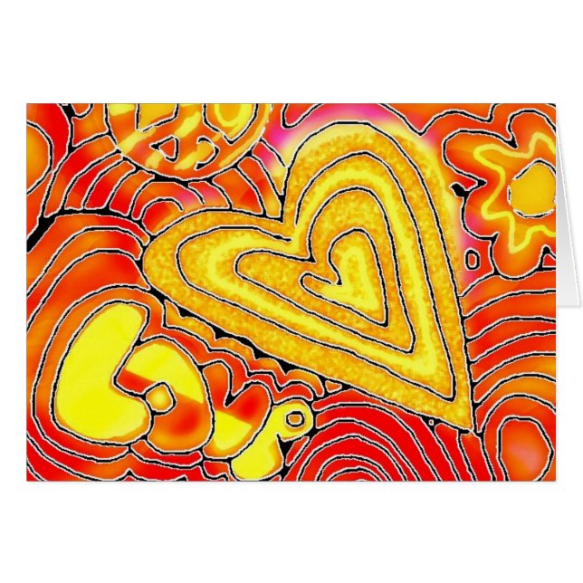 kärlek hälsningskort (Framsidan Horizontal)