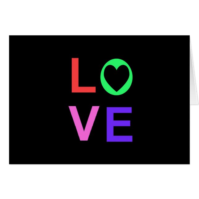 Kärlek Hälsningskort (Framsidan Horizontal)