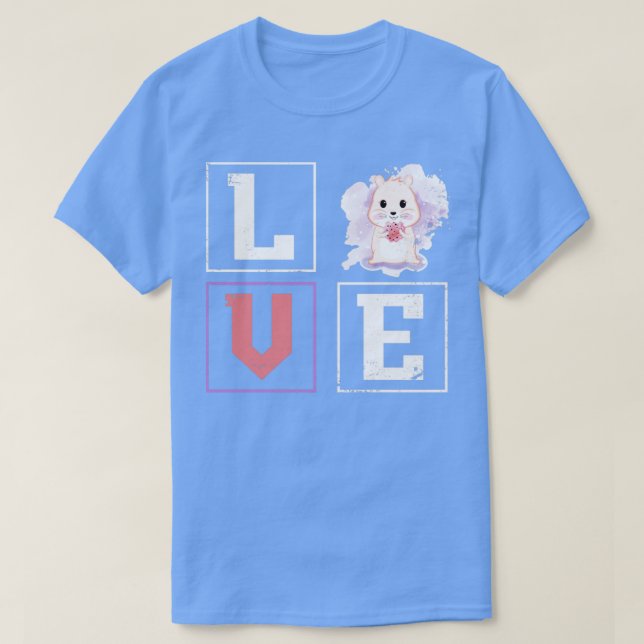 Kärlek Hamster T Shirt (Design framsida)