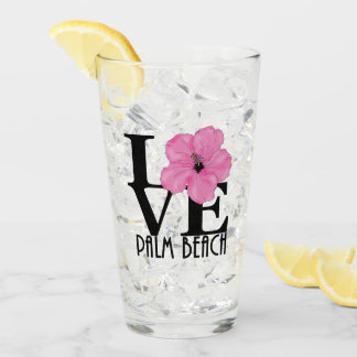 KÄRLEK Handflatan Beach Rosa Glaskopp