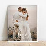 Kärlek Handskriven Personlig Bröllop-foto Poster<br><div class="desc">Den här designen Poster handskriven Personlig Bröllop Photo med Kärlek som kan anpassas med texten. Klicka på knappen "Anpassa" och använda verktyg som är utformat för att ändra mallen. Kolla in Graphic Art Design-arkivet för andra produkter som matchar den här designen!</div>