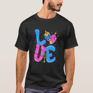 Kärlek Hanukkah Dreidel Lycklig Chanukkah Costume  T Shirt