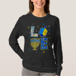 Kärlek Hanukkiah Menorah Jew Hanukah Chanukah Mana T Shirt<br><div class="desc">Kärlek Hanukkiah Menorah Jew Hanukah Chanukah Manar Women Kids 3</div>