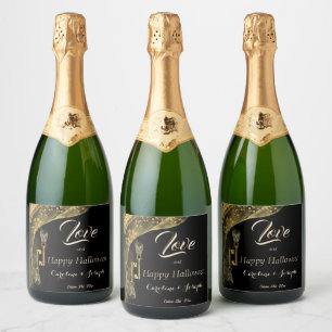 KÄRLEK & HAPPY HALLOWEEN ELEGANT GULD & DÖSKALLAR