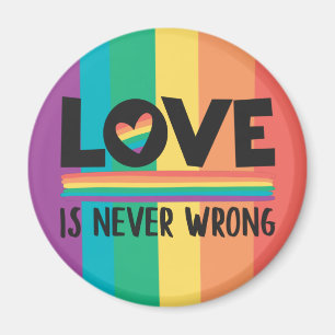 Kärlek har aldrig fel gay pride-månad magnet