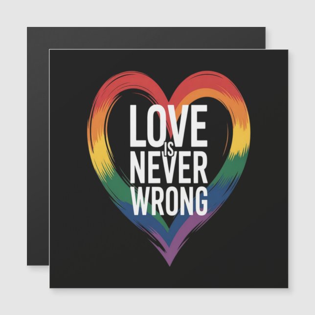Kärlek har aldrig fel Pride Month LGBT (Fram/baksida)