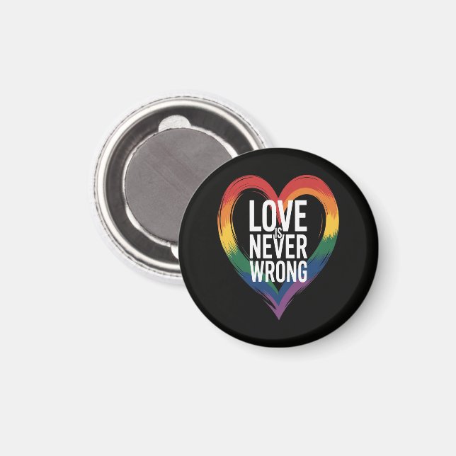 Kärlek har aldrig fel Pride Month LGBT Magnet (Front/Back)