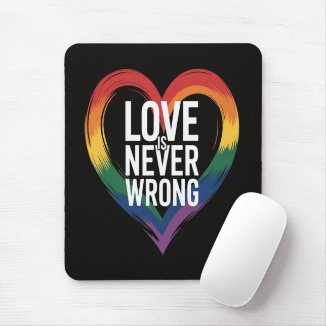 Kärlek har aldrig fel Pride Month LGBT Musmatta (Med mus)