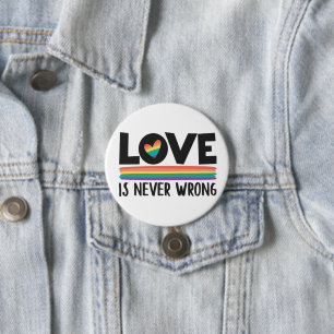 Kärlek har aldrig fel regnbåge för HBT-pridet unde Knapp
