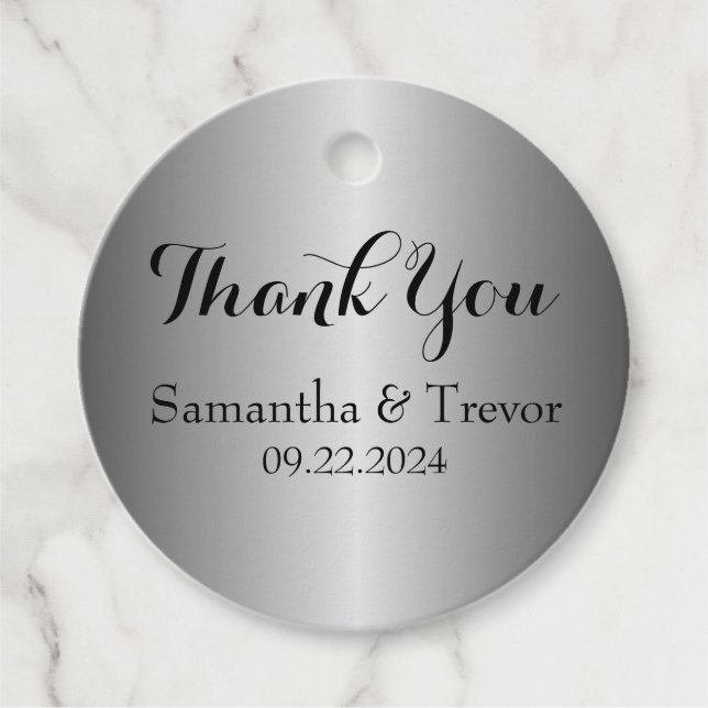 Kärlek har förseglats i favoritmärkord i Silver Gåvor Etiketter (Framsida)