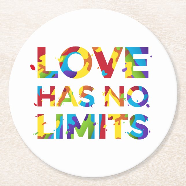 Kärlek har inga gränser underlägg papper rund (Framsidan)