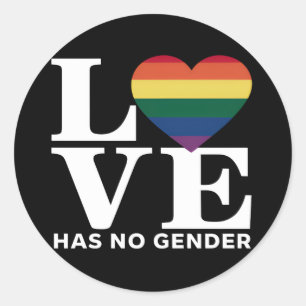Kärlek har ingen Gender för Pridet för HBT-upprepn Runt Klistermärke