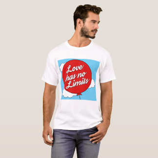 Kärlek har inget begränsar ballongutslagsplatsen tee shirt