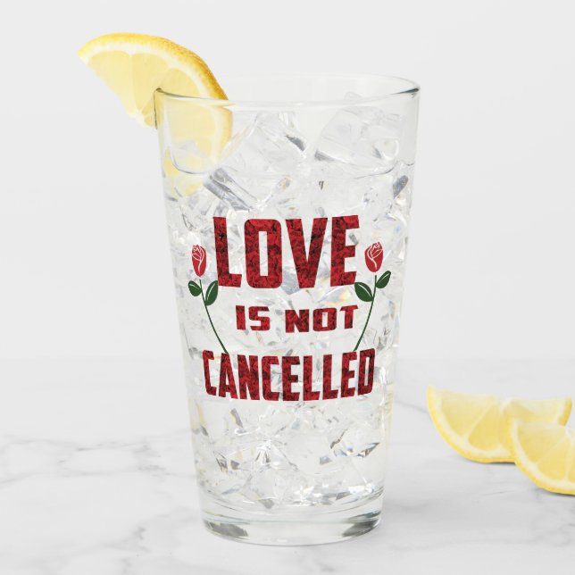 Kärlek har inte annullerats glaskopp (Framsida Ice)