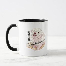 Kärlek har päls Bichon Mugg