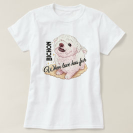 Kärlek har päls Bichon T Shirt