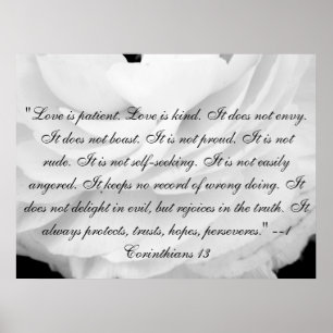 Kärlek har tålamod. Kärlek är snäll. Poster