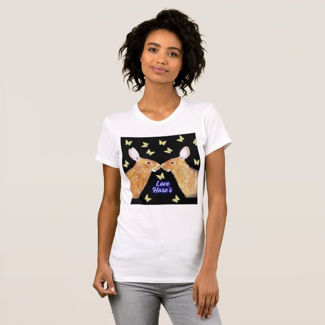 Kärlek Hares Shirt T Shirt (Hel framsida)