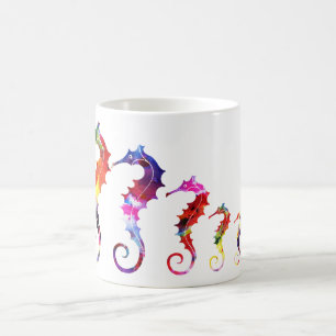Kärlek & harmoni för marschSeahorsefamilj Kaffemugg