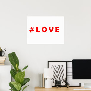 Kärlek hashtag poster