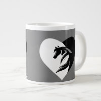 Kärlek Hästar Logotyp med Heart Mugg