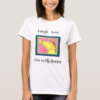 Kärlek-hästar t-shirt med söt design.